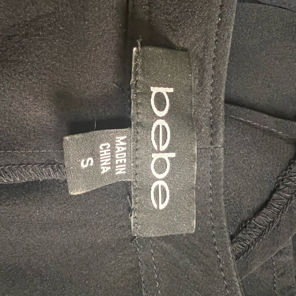 bebe Black Ruffled Blouse - Picture 3 of 3